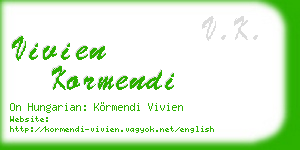 vivien kormendi business card