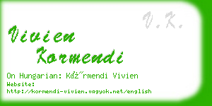 vivien kormendi business card